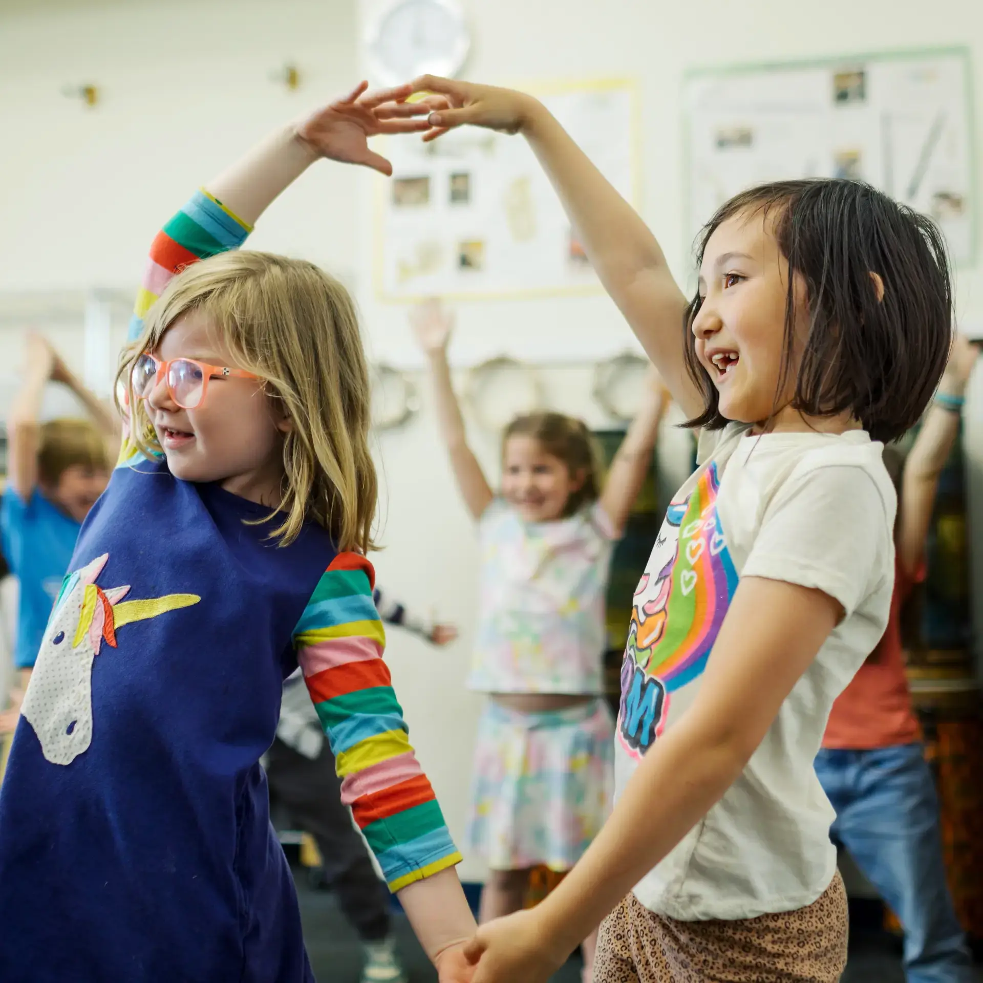 Students dancing