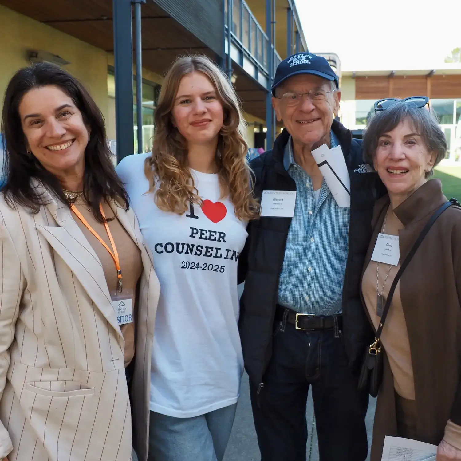 Family at Upper School Campus for Grandparents Day