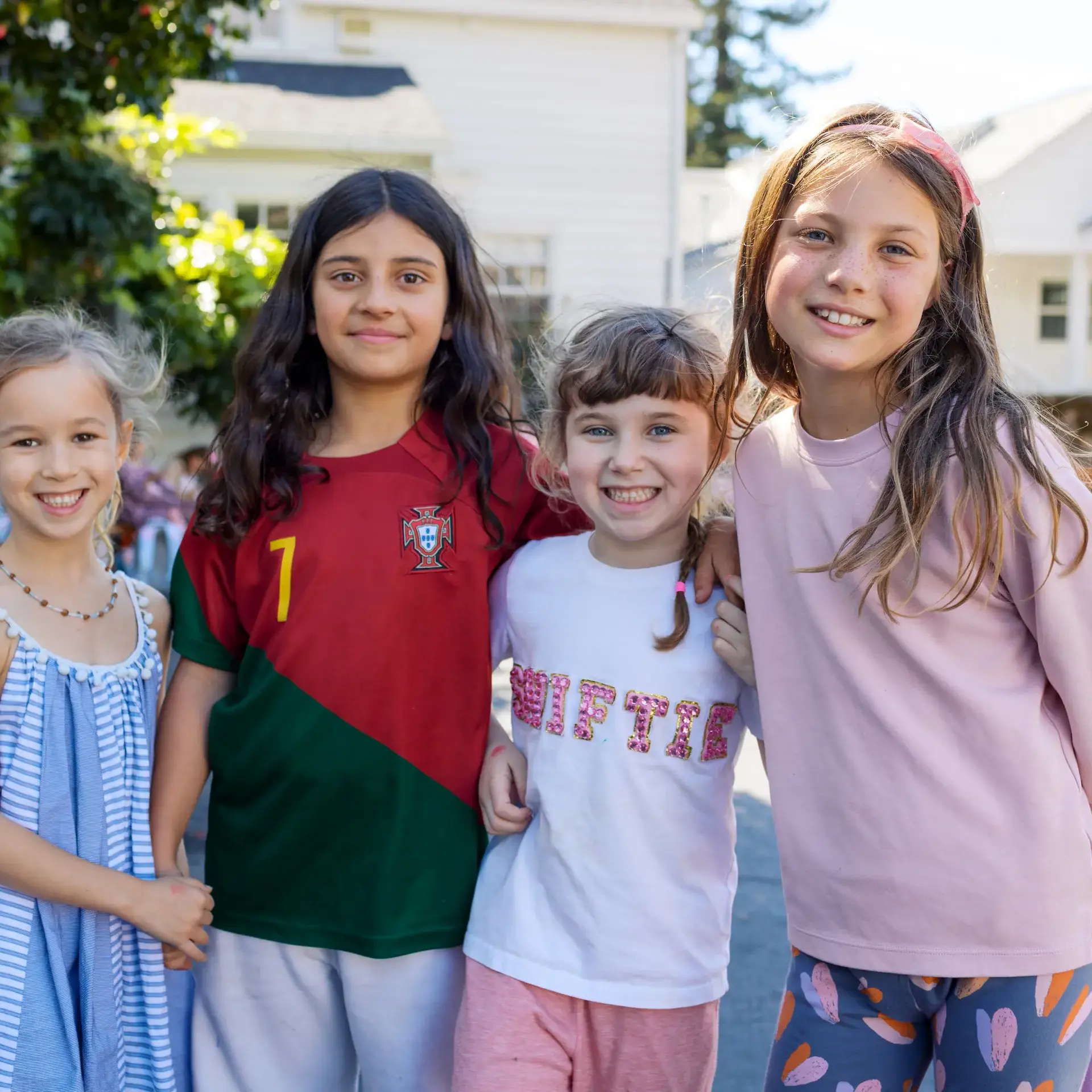 Students arm in arm