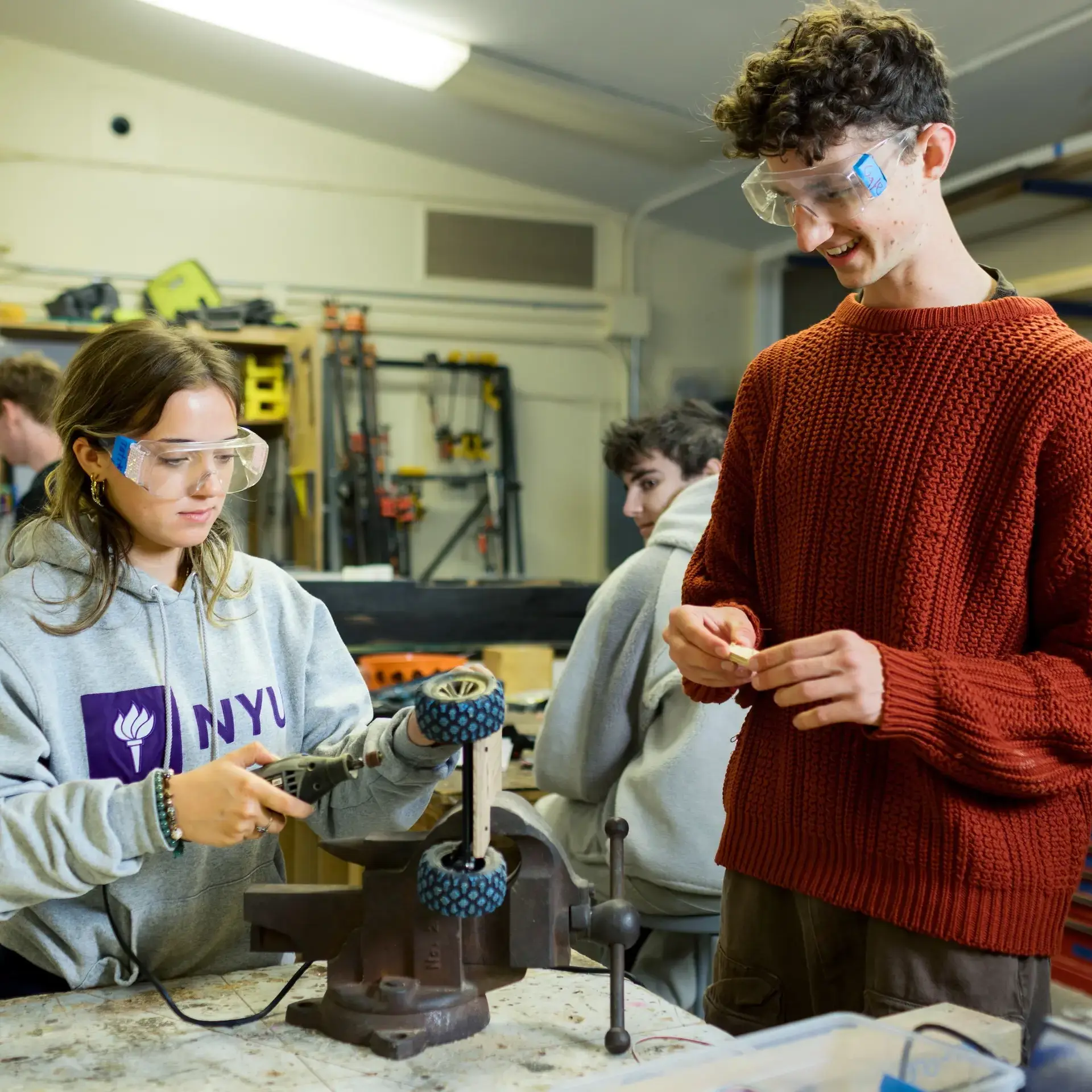 Students in shop class