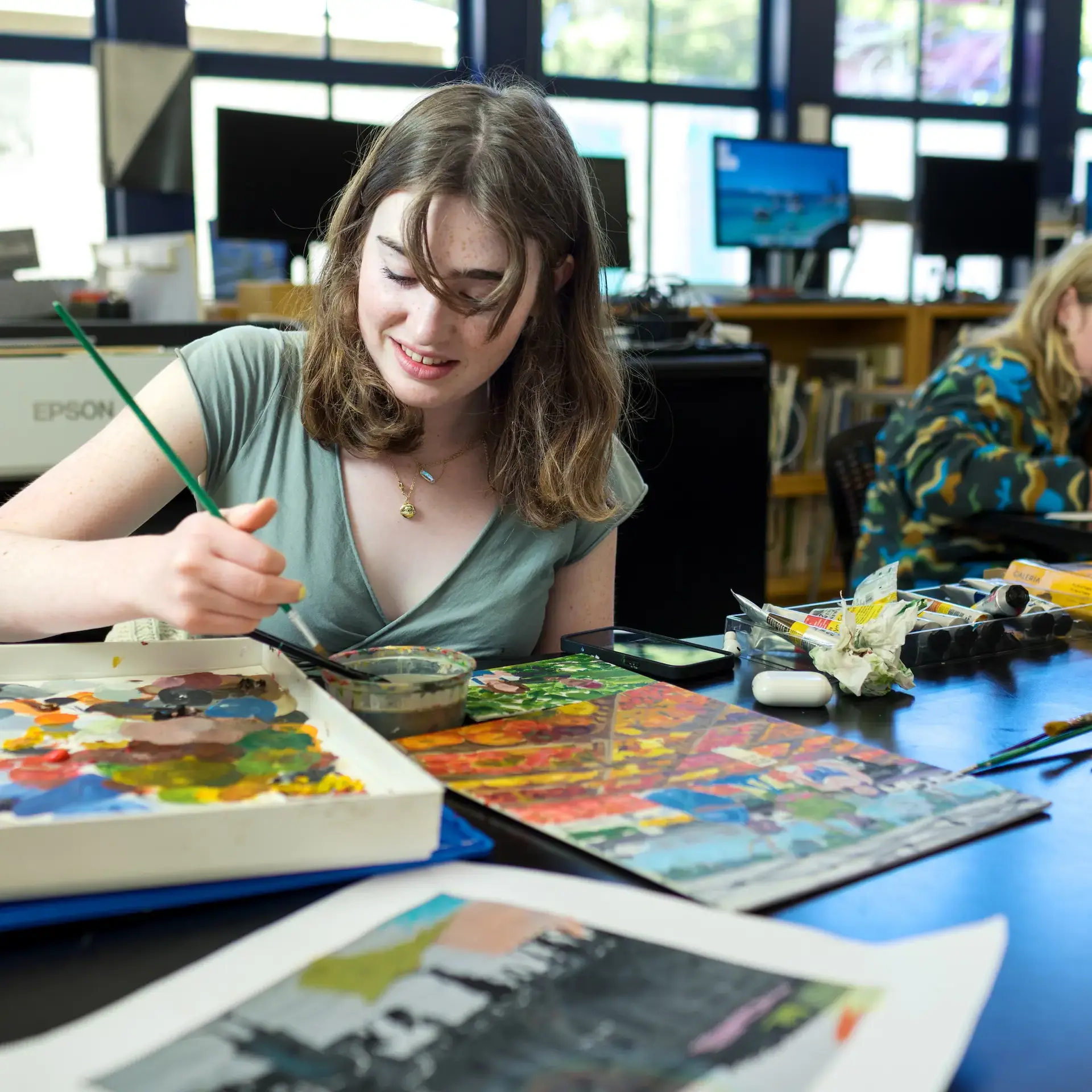 Student painting